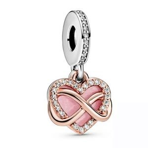 NEWβ’Two tone Infinity Heart DIY charm